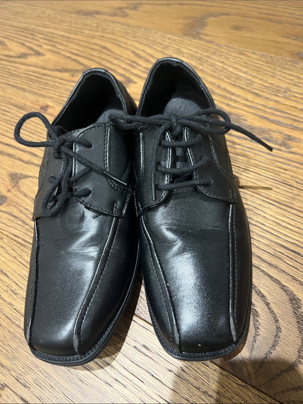 Mix No. 6 Boys Black Lace-Up Dress Shoes